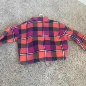 American Eagle Outfitters Plaid Jacket in Pink and Orange